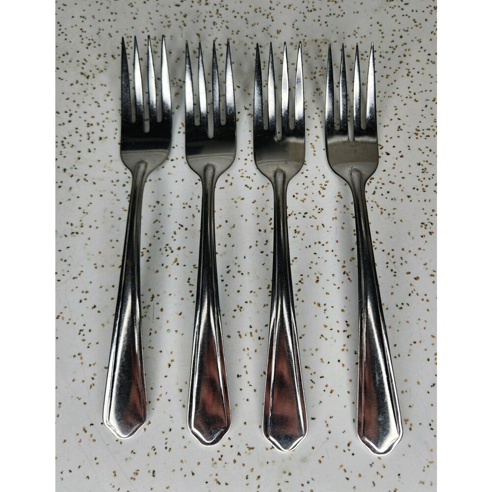 Walco Stainless Steel Flatware Dinner Forks Unknown Pattern Set of 4